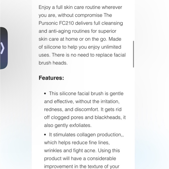 Personic Silicone Cleansing Brush, Tool Blue - Picture 5 of 6